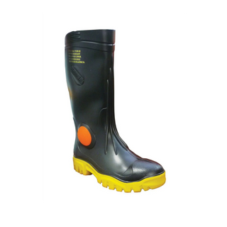 Foreman Black Gumboot with Safety Toe