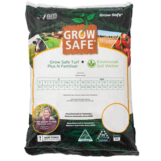 Grow Safe All Season Turf Fertiliser with Envirosoak Soil Wetter, 20kg
