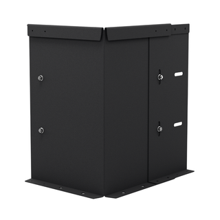 charcoal powder coated reversed formline corner fixture