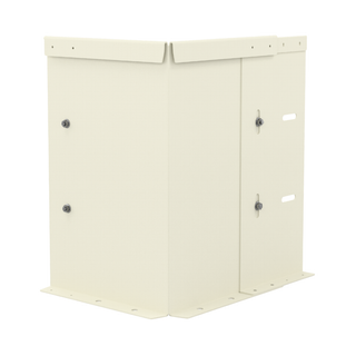 white formline powdercoated reversed corner 400mm