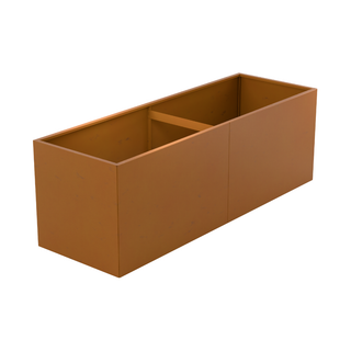 Formline Rectangular Planter 600mm High – Weathering Steel