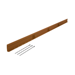 Red metal shaft on a white background