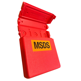 MSDS/SDS Document Holder Red – 318 x 260 x 57mm
