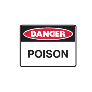 Danger Poison Sign 250 x 180mm – Self-Adhesive Vinyl