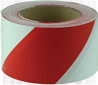 Red &amp; White Barricade Tape, 75mm x 50m