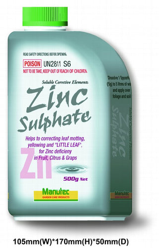 MANUTEC ZINC SULPHATE 500G