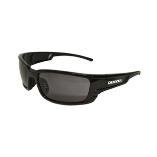 DENVER Premium Safety Glasses, Black Frame - Smoke Lens