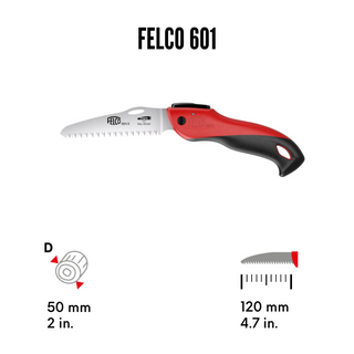 FELCO 601 Saw - Folding pull-stroke pruning saw - Blade 12 cm