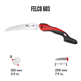 FELCO 603 Saw - Folding pull-stroke pruning saw - Blade 20 cm