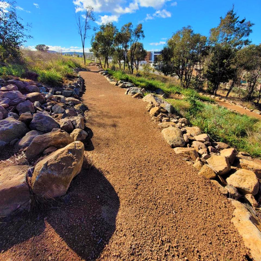 SoilGlu soil stabiliser applied to exposed topsoil