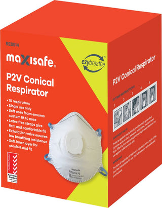 P2 Conical respirator with valve, 10/box