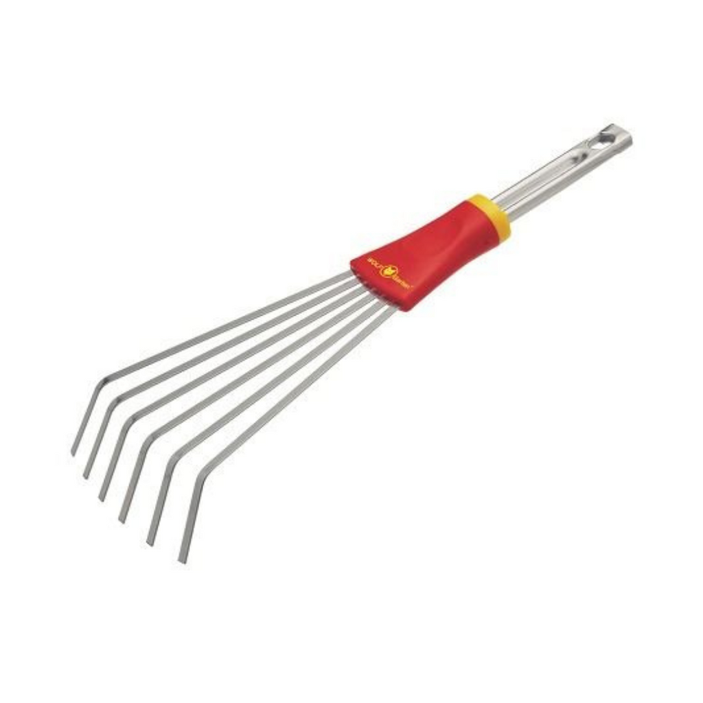 Wolf-Garten Mini Flat Tine Rake – StrataGreen